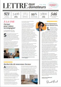 gazette Agapa lettre aux donateurs 2025